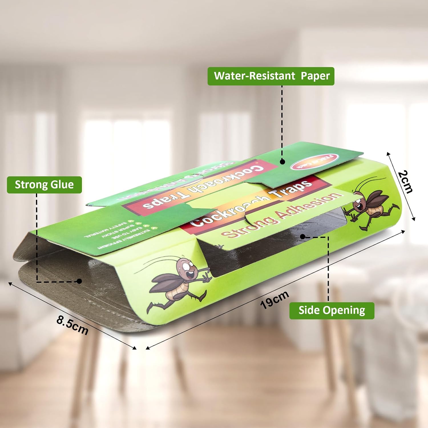 Lot de 48 Pièges à Cafards, Produit Anti Cafard Vert, Attrape-Cafards Efficace Contre Les Cafards — vue 3