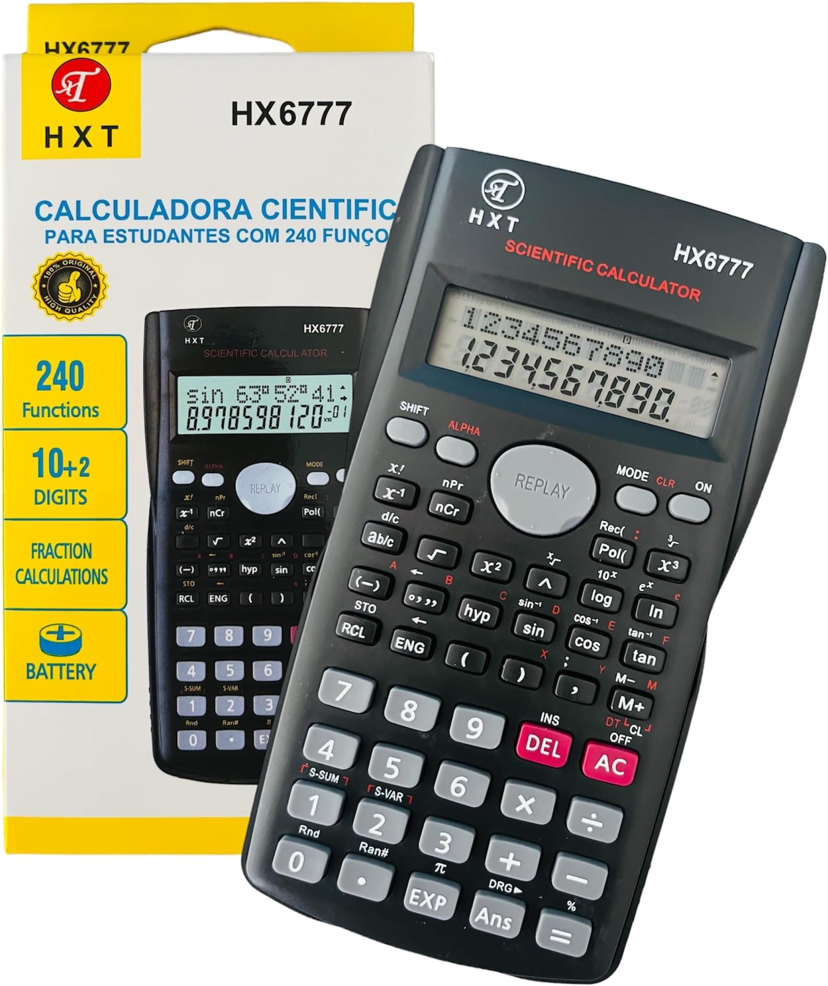Helect Calculadora científica de engenharia de 2 linhas, adequada para ...