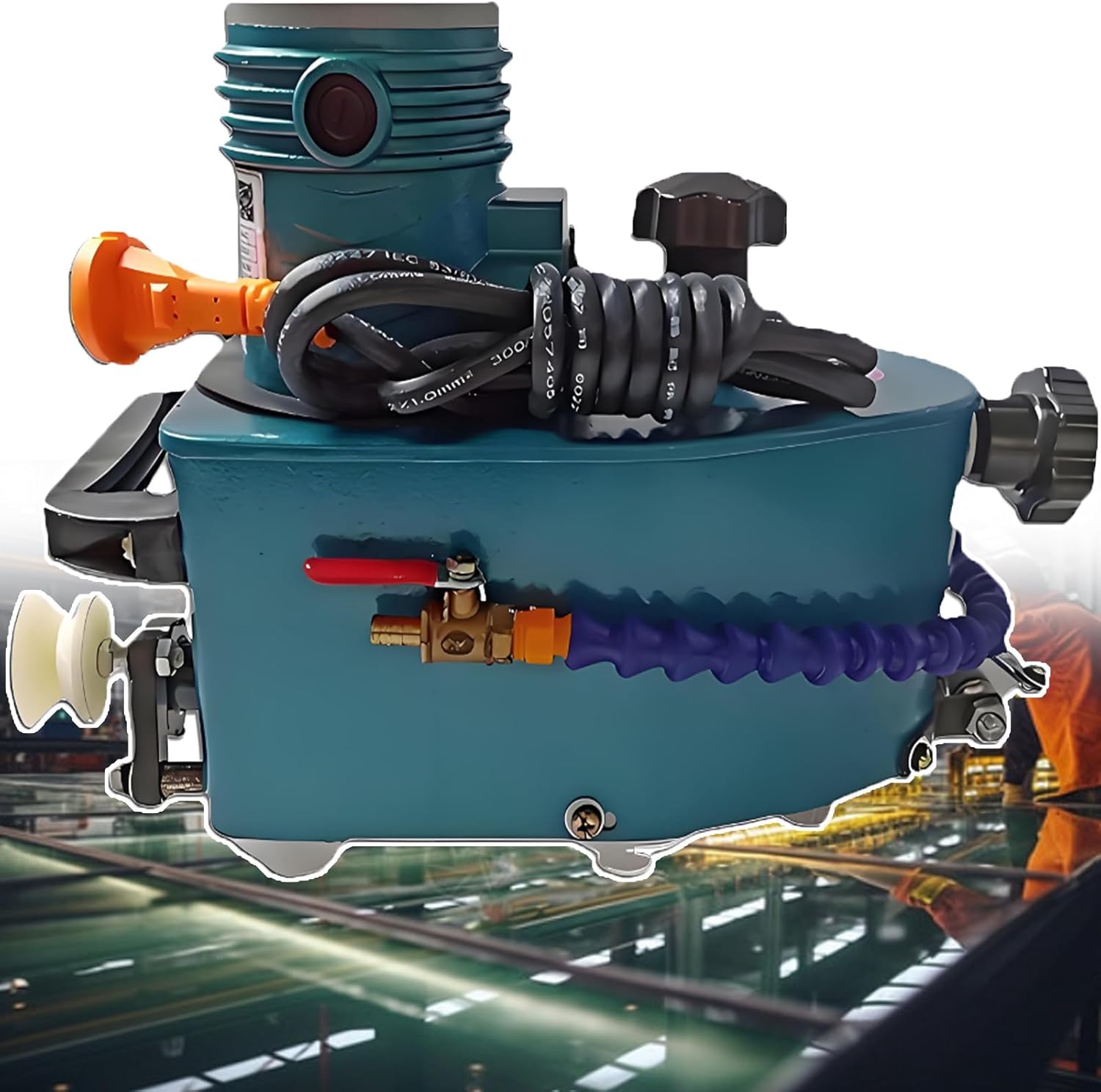 DIY Electric Small Glass Edge Trimmer Machine,800W Portable Electric Edger with Round/Straight Grinding Modes, 8000 RPM & Water Cooling for Chip-Free Results on Glass/Tile 6mm