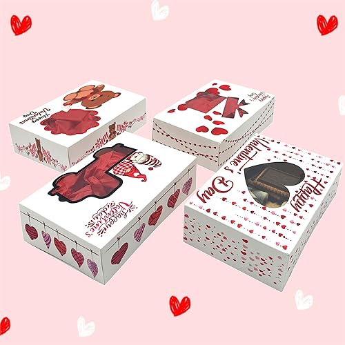 Miniatura 4 de BASHOUT 24 cajas de galletas de panadería para el día de San Valentín, tamaño 8.5 x 5.75 x 2.5 pulgadas, caja de regalo para el día de San Valentín