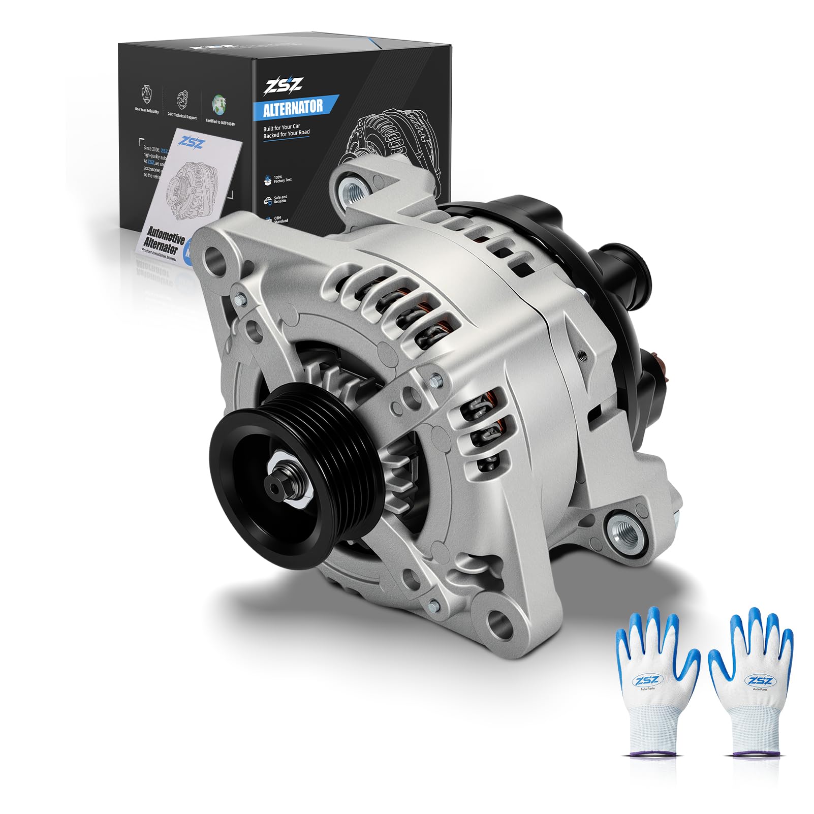 Photo 1 of ZSZ NEW 373002G061 Alternator For Hyundai Sonata 2015-2019,Hyundai Santa Fe 2017-2020,Kia Optima 2016-2020,Kia Sorento 2016-2020, Sportage 2017-2021, 12V 1.8KW Alternator Replaces 104211-8790 11953N