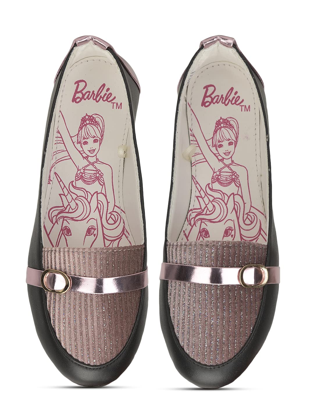 toothless Barbie Kids Girls Rose Gold Black Ballerinas (11 UK) (B0B8NXZTZ7) Amazon Price History, Amazon Price Tracker