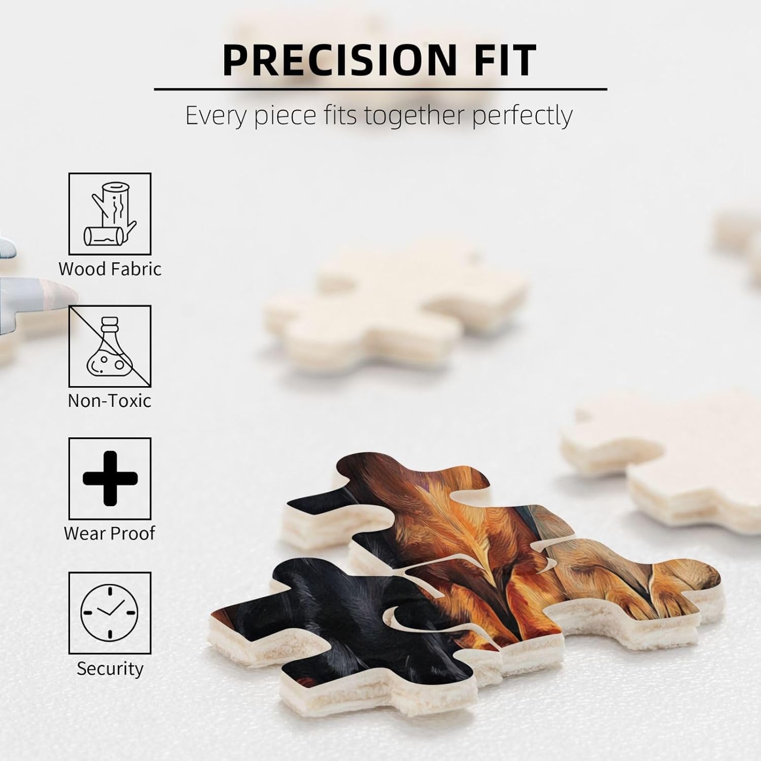 Dachshund Family Jigsaw Puzzle Under Stars 500 Pcs,Exercise Your Patience,Entertainment Game to Bring Friendships at Parties, Wooden Puzzles for Adults,Gifts for Friends and Family