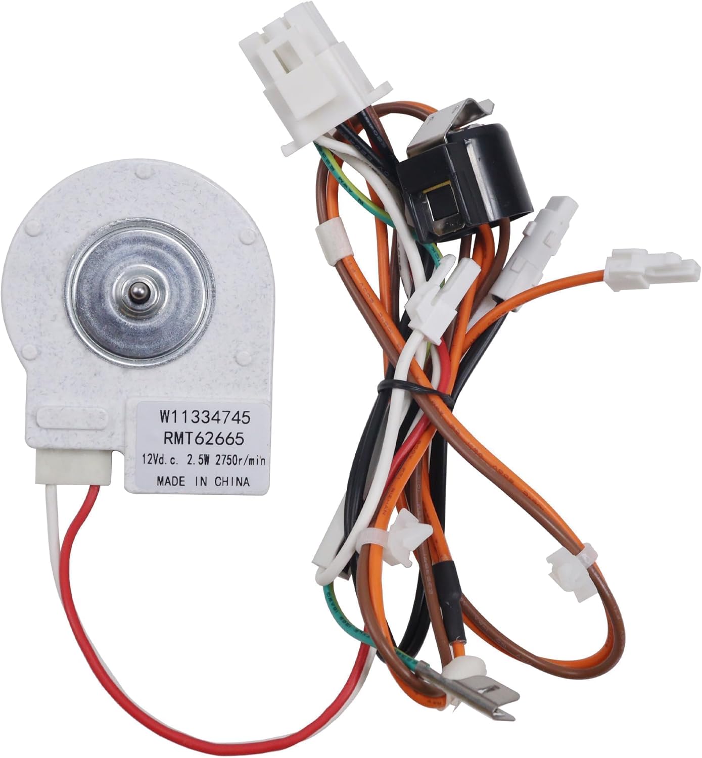 Refrigerator Evaporator Fan Motor Compatible with Whirlpool Maytag Amana IKEA JennAir KitchenAid Fridge Fan Motor Replaces W11334745 W10276647 W10252866 W10252870 W11050039 AP6892458 4961178
