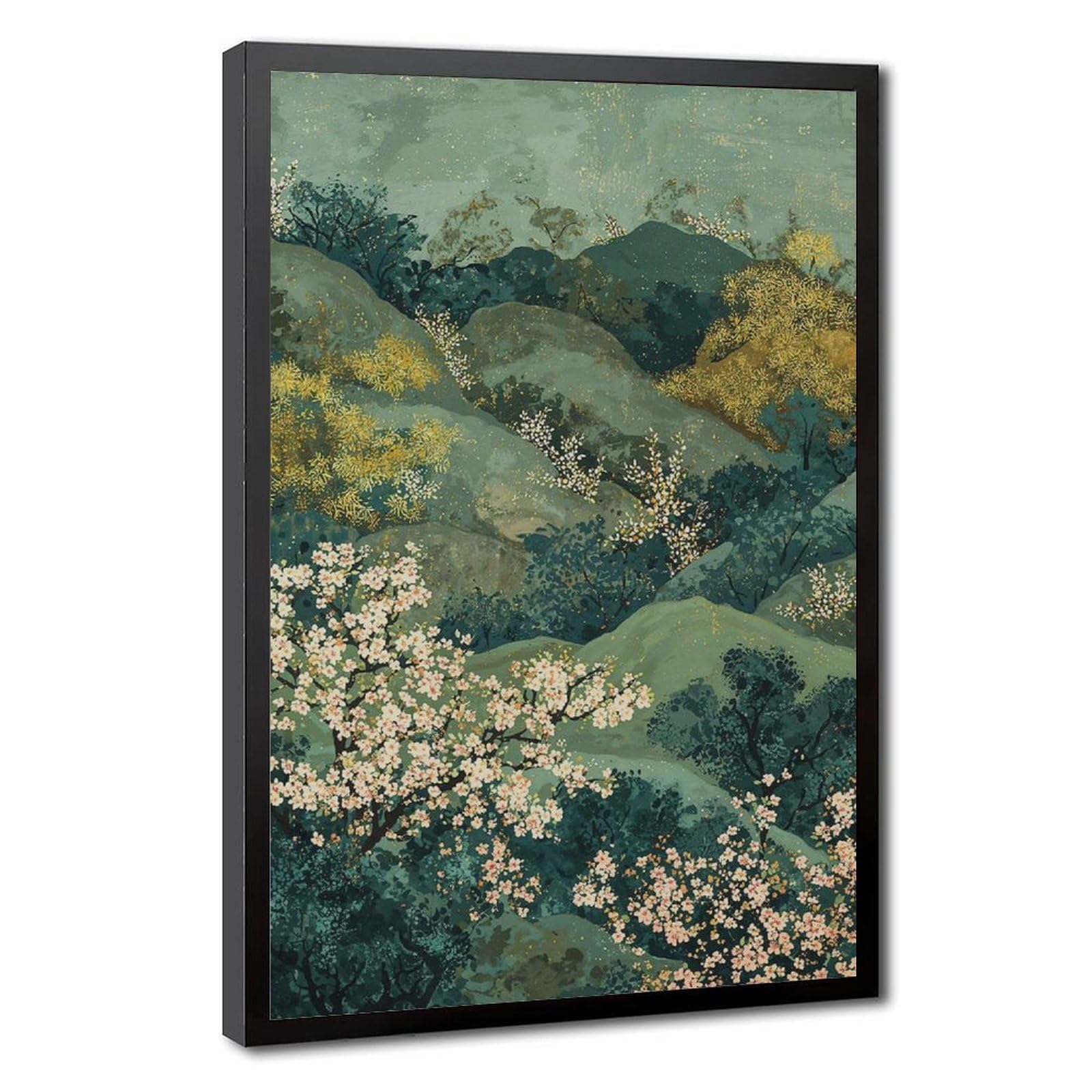 Bareronor Japanese Landscape Poster (2) Canvas Poster Wall Art Decor Print Picture Paintings for Living Room Bedroom Decoration 24" L X 36" W