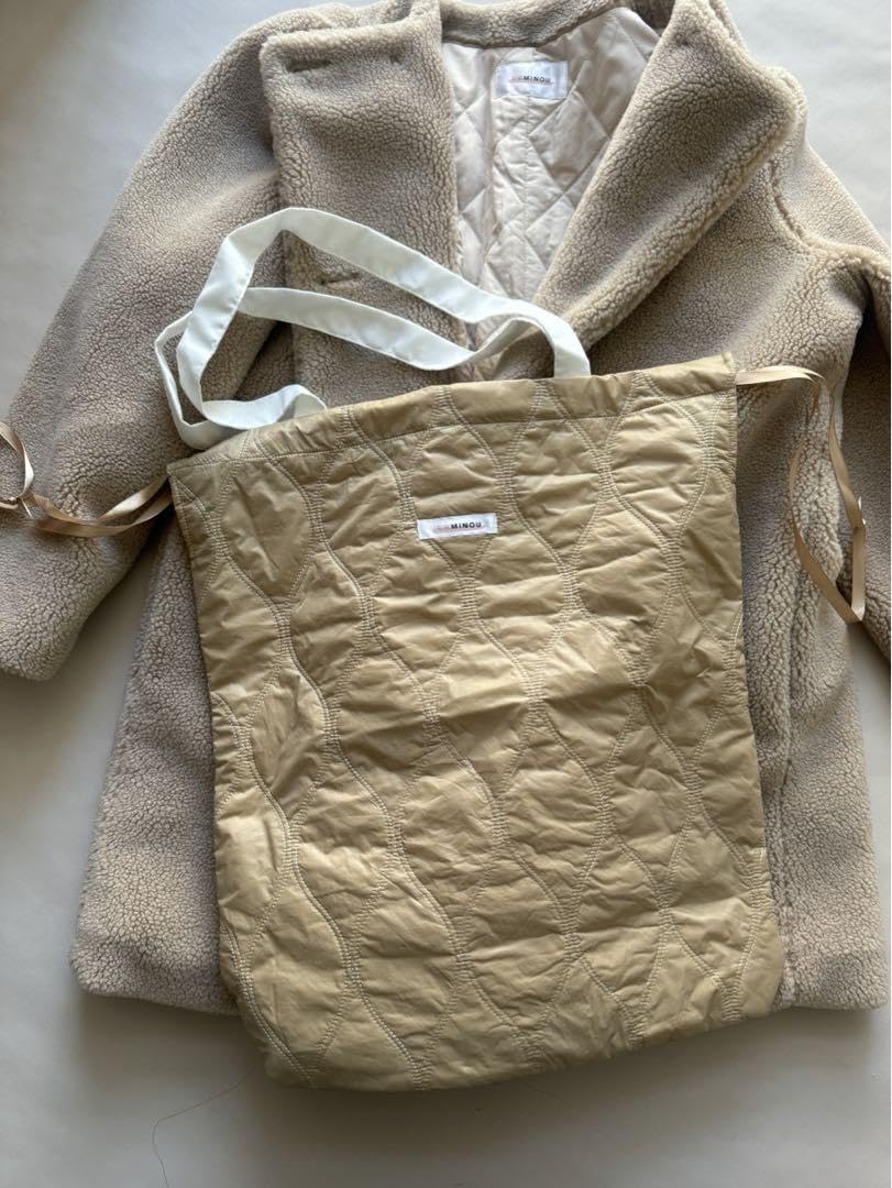 Amazon.co.jp: アンミヌ unminou ダブルボタンベアコート コート  