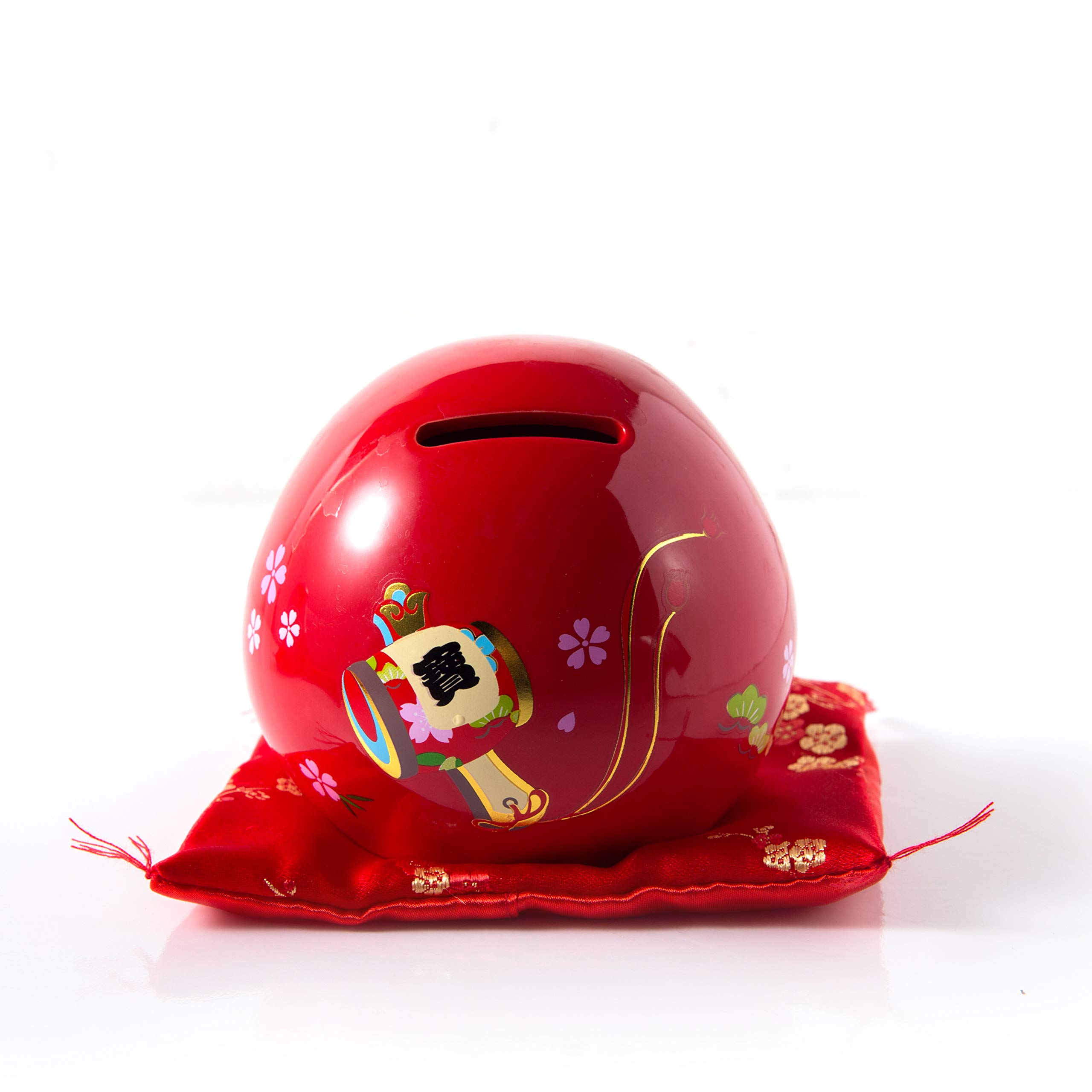 Amazon.co.jp: 逆鱗 ダルマ貯金箱 インテリアにも 座布団付き 達磨