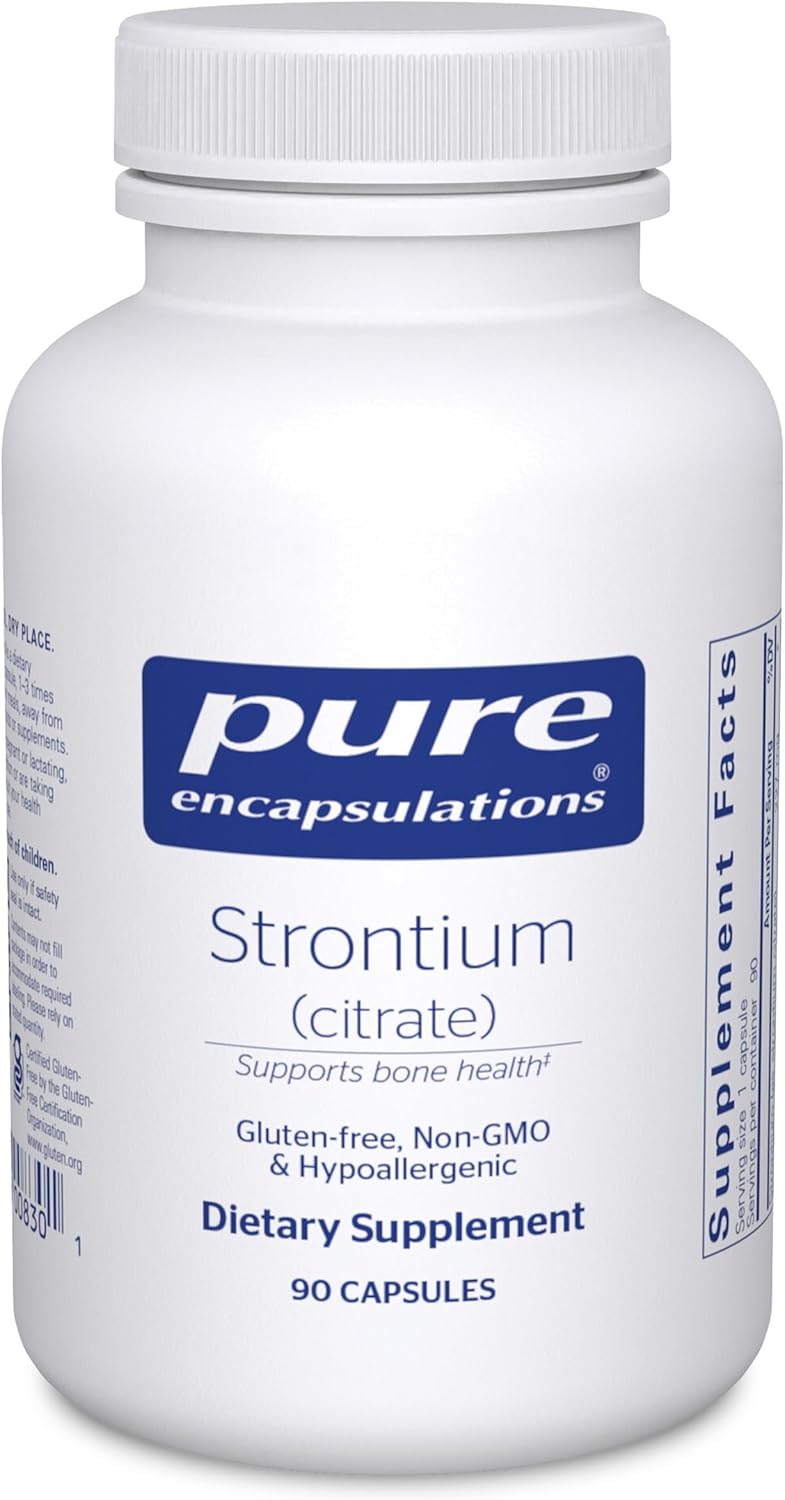 Pure Encapsulations Strontium (Citrate) | Hypoallergenic Dietary Supplement to Support Healthy Bones* | 90 Capsules