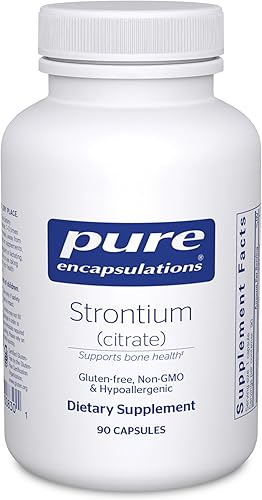 Pure Encapsulations Estroncio (citrato)  Suplemento dietético hipoalergénico para apoyar huesos saludables*  90 cápsulas