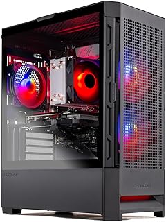 Skytech Gaming Blaze4 Mini Gaming PC, AMD Ryzen 5 9600X 3.9GHz, AMD RX 9060XT 8GB, 1TB Gen4 NVMe SSD, 16GB DDR5 RAM 6000, 650W Gold PSU, Wi-Fi, Win 11, Desktop