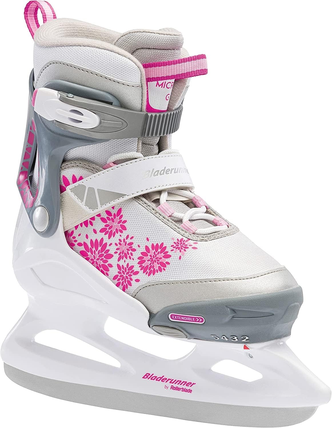 Bladerunner Ice by Rollerblade Micro Ice Girls, Junior, Adjustable, Pink and White, Ice Skates