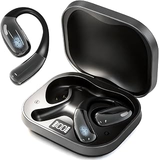 HAUSBELL Open Ear Earbuds, Bluetooth 5.4 Headphones with 80H Playtime, IPX5 Waterproof, Ergonomic Earhook for Sports/Runni Price In India
