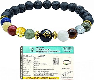AVORA Navgraha Shanti Bracelet for Men & Women | 108 Hours Astrologically Charged Crystal Bracelet for Prosperity, Balance... Price In India
