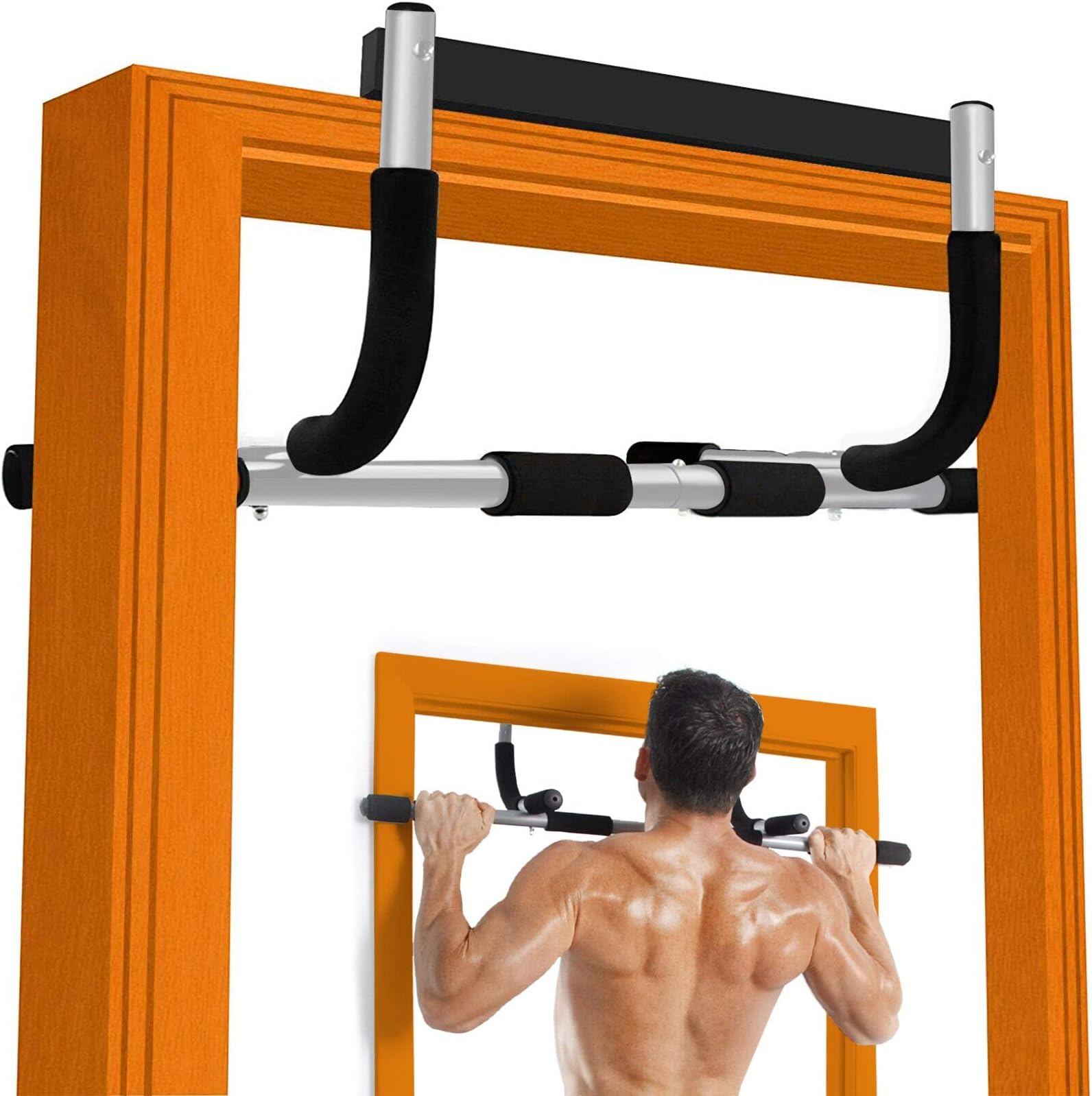 Pull Up Bar, Strength Training Pull-Up Bars, Doorway Pull Up Bar Mounted,Chin Up Bar for Door,Multifunction Home Gym Equipment