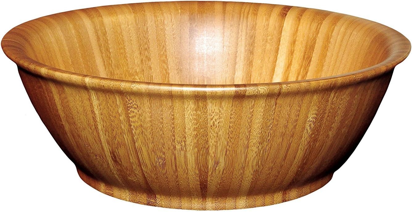 Totally Bamboo Flared Bamboo Serving Bowl, 12" x 12" x 4"