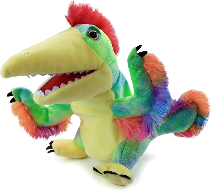 Marionetas de Mano de Dinosaurios para niños,Incluye Triceratops y Tyrannosaurus Rex con Bocas Abiertas móviles, Contar Historias,Regalos de cumpleaños