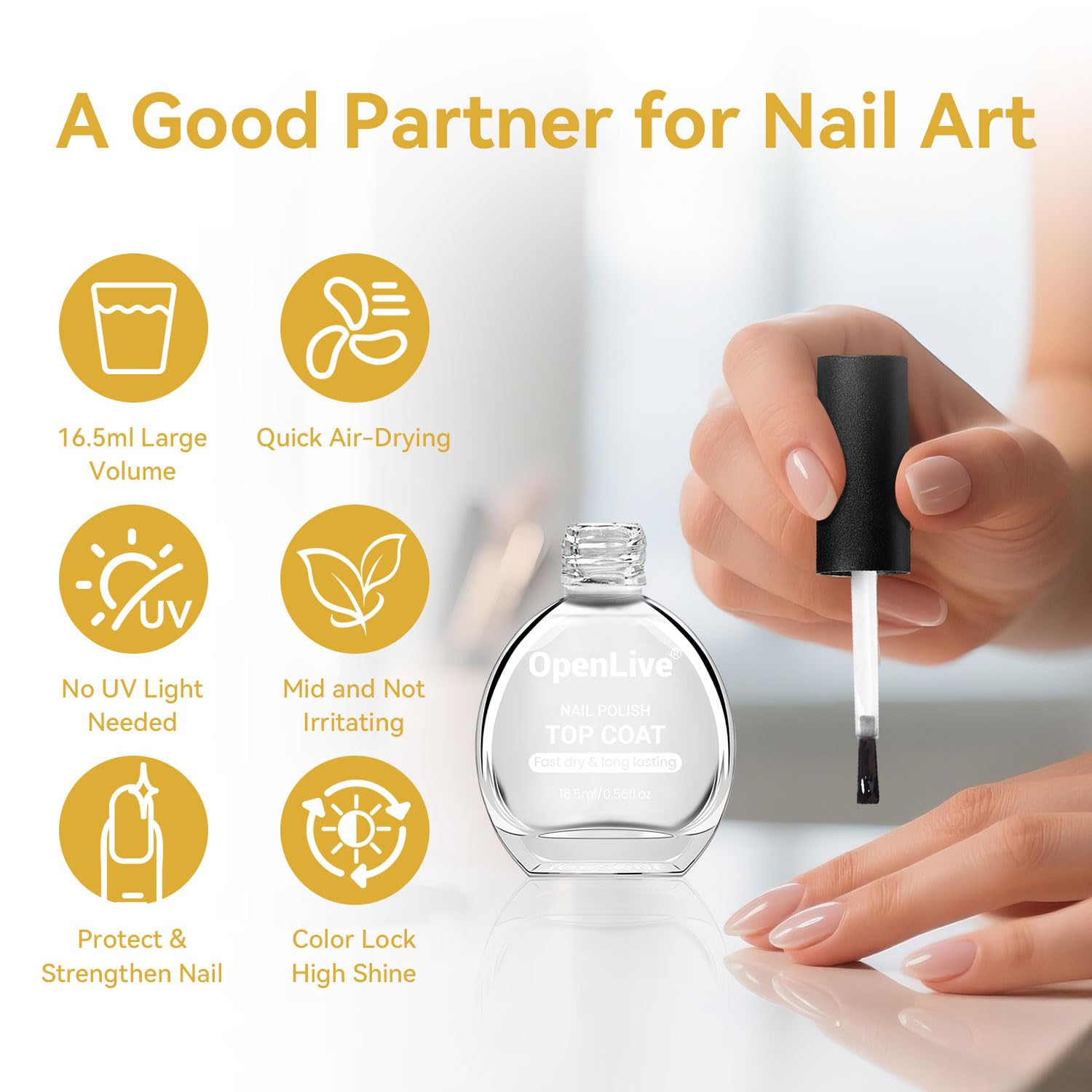Juego de 3 unidades de 0.6 fl oz, base y capa superior de secado rápido, esmalte de uñas y removedor de gel, capa base y capa superior, sin secado con lámpara UV, removedor de esmalte de gel 5