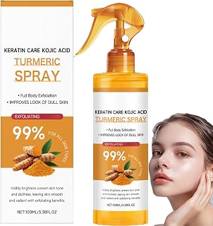 Peel Shot Keratin Care Kojic Acid Turmeric Spray, Turmeric Kichic Acid Peel Shot Spray with Retinol, Glutathione, Nicinamide, Lightens Skin for All Skin Types. (1pc)
