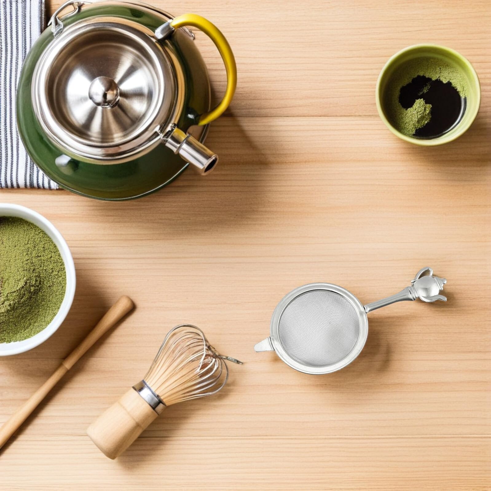 SHERCHPRY Infuseur à Thé Acier Inoxydable Filtre à Thé à Maille Fine Accessoire De Cuisine Pratique Et Pour Maison Et Bureau