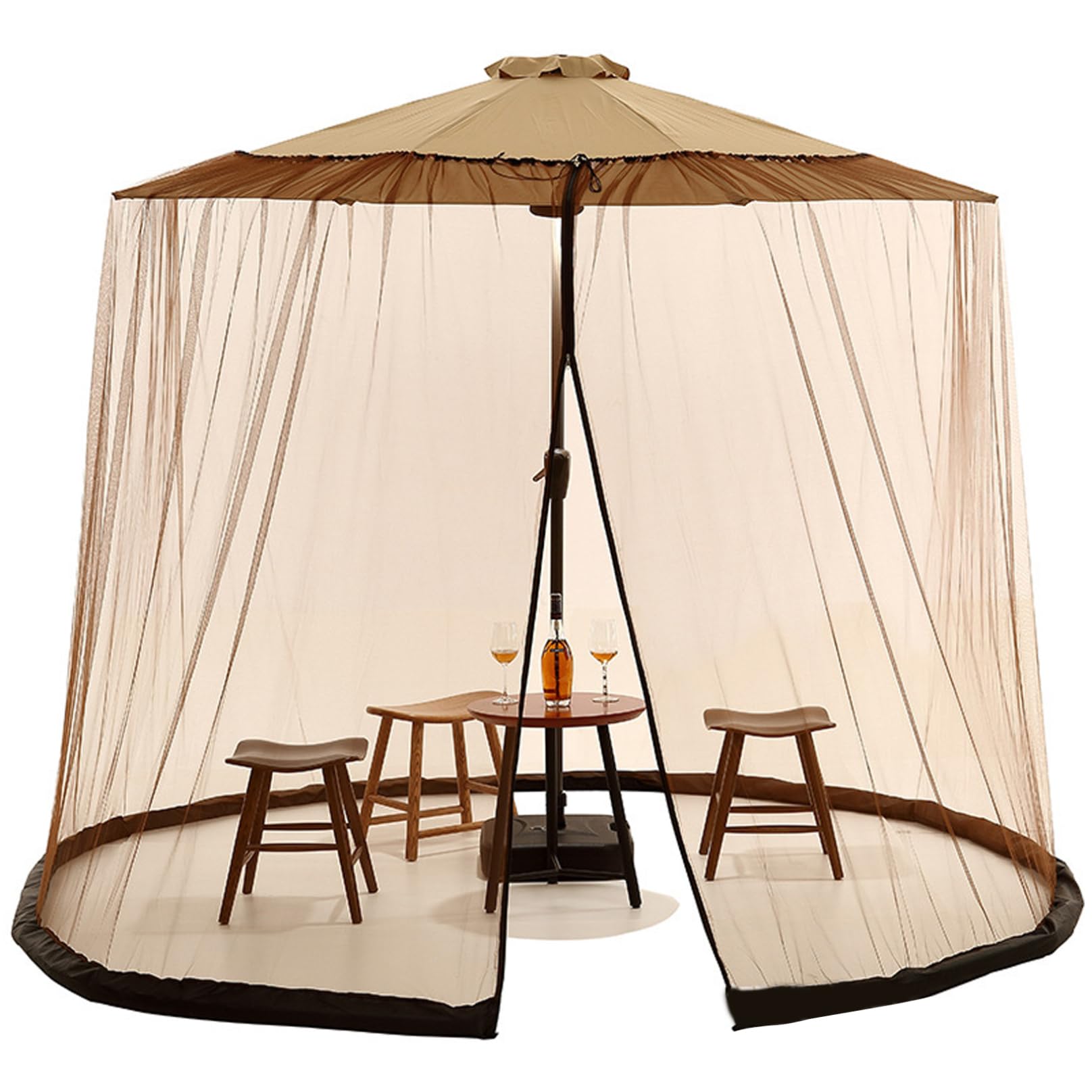 Mosquitera para sombrilla de patio: olvídate de los insectos con su malla fina transpirable