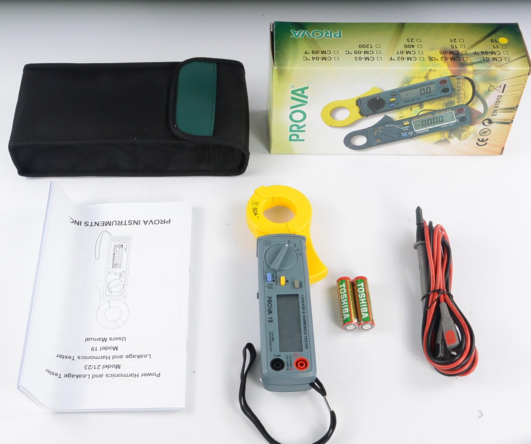 Taiwan Quality PROVA 19 Leakage & Harmonics Tester High Accuracy 10?A Resolution clamp Leakage Current Tester, Leakage Harmonic Detector AC Current Harmonic Analysis Leakage Current Measurement