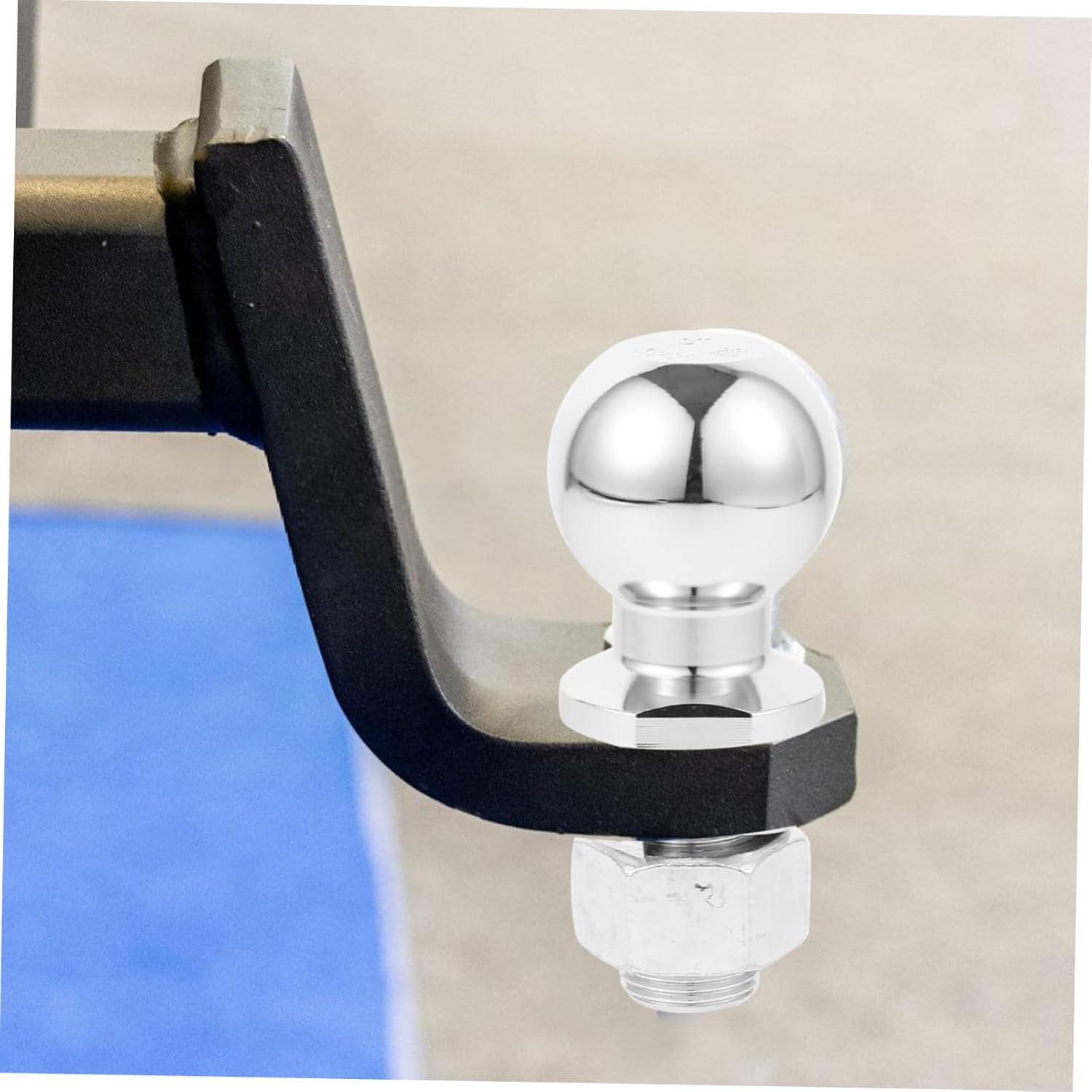 Mobestech Tow Ball Trailer Hitch Replacement Part Ball Head for Rv Truck Boat Towing Durable Weather-Resistant Trailer Accessory for Secure Connection and Easy Installation