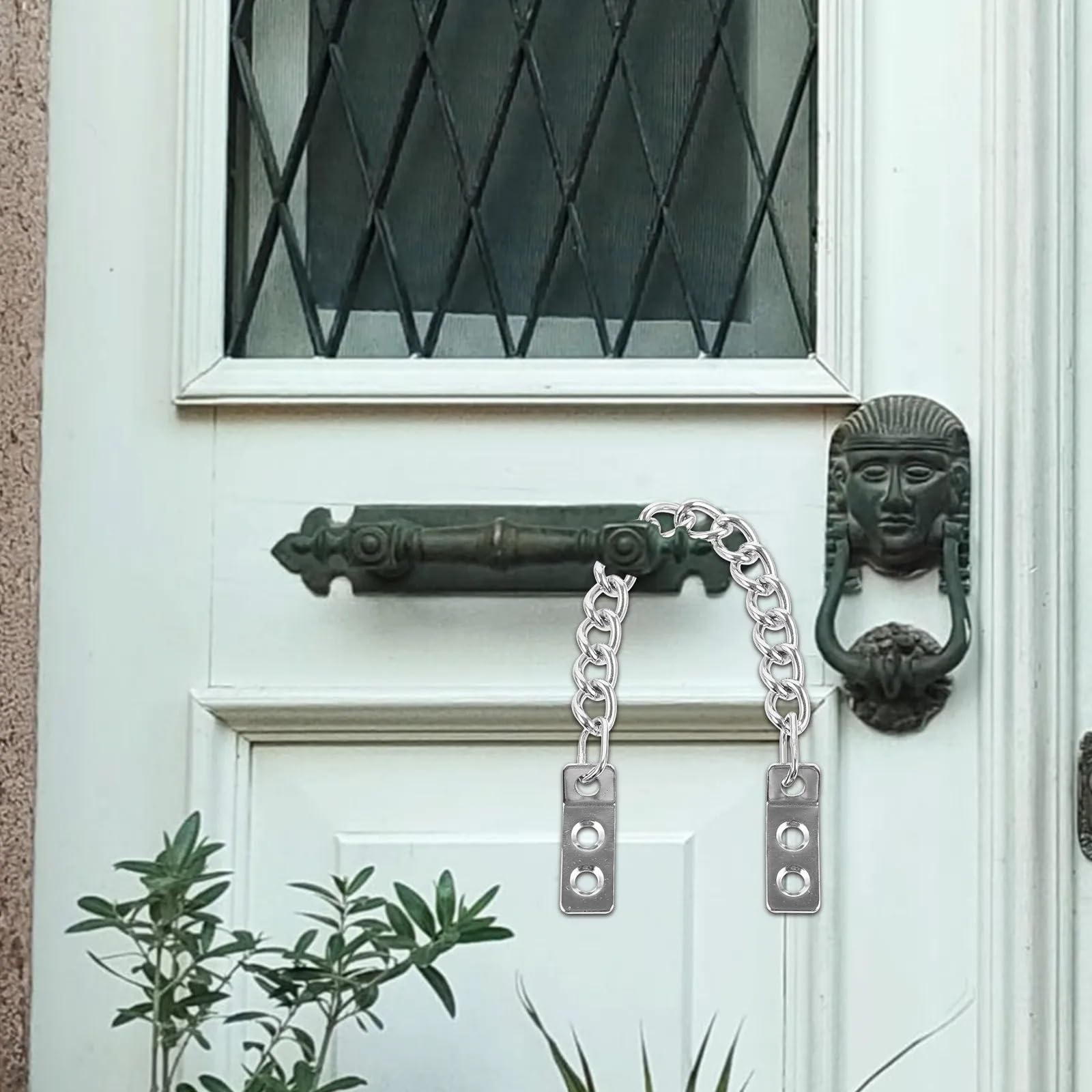 Metalowy zamek łańcuchowy do drzwi