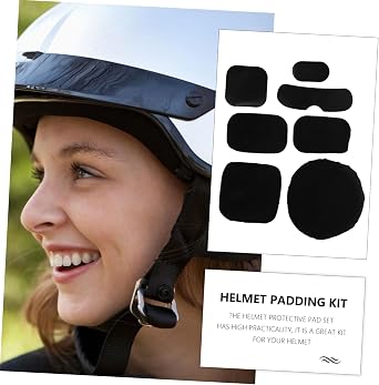 Helmet Lining Sponge Pads Black Adhesive Dots