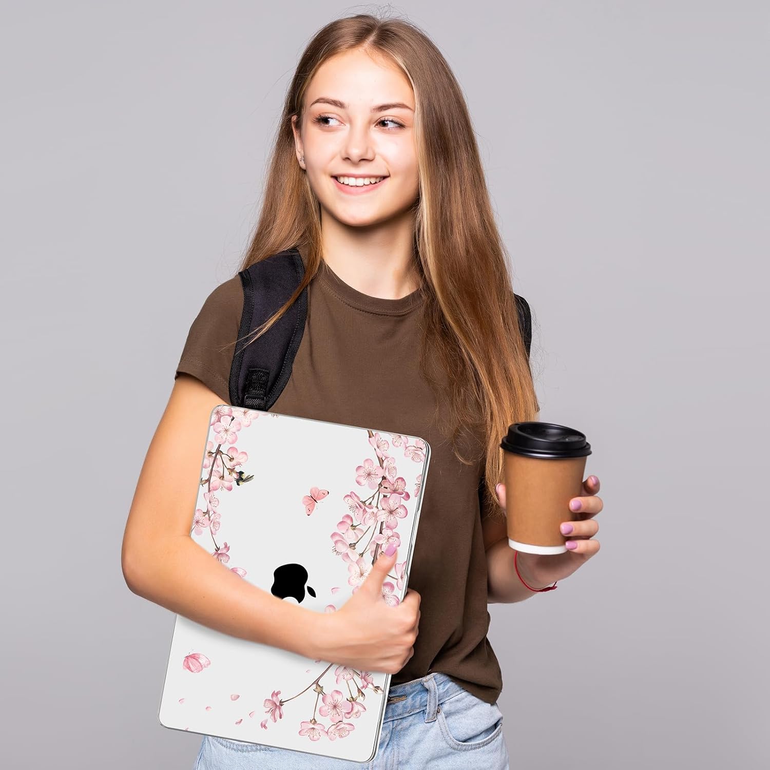 MecBevia for MacBook Pro 14 inch Case M5 M4 M3 M2 A3434 A3112 A3401 A3185 A2918 A2992 A2779 M1 A2442 Pro Max Chip (Released 2025 to 2021), Hard Shell Cover for MacBook Pro 14", Butterflies Sakura - Image 7