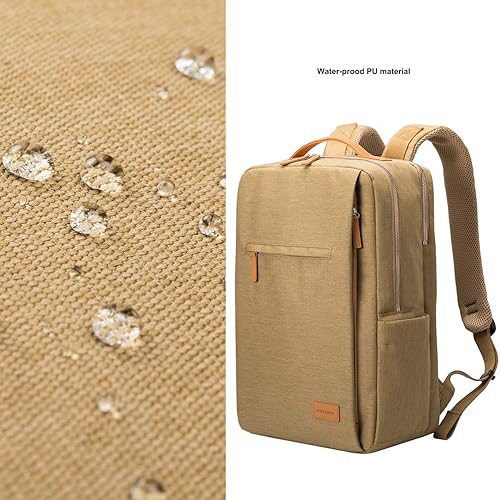 Miniatura 7 de NOBLEMAN Mochila para hombre, mochila para computadora portátil, mochila de viaje impermeable, mochila para portátil de 15.6 pulgadas, Daypack, USB,