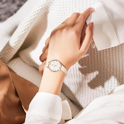 Miniatura 2 de SK Women's Leather Classic Vintage Retro Watch, Simple Stylish,Waterproof Watches,Roman Dial, Reloj para Mujer
