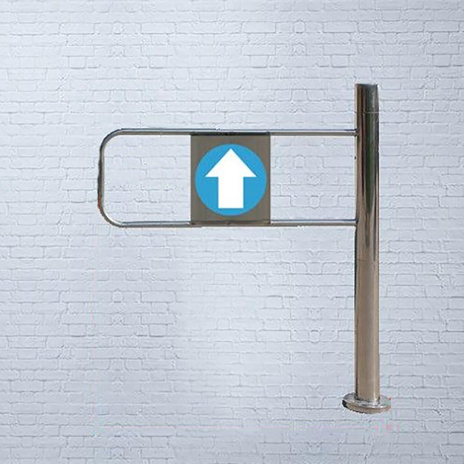 Porte en métal ouverture 90° droite pour entrée et sortie magasin 70x100cm