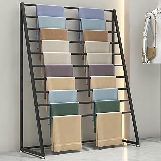 Commercial Fabric Roll Storage Rack - Heavy-Duty Textile Hanging Shelf for Tablecloths, Fabrics, Clothes & Scarves - Sturdy Steel Frame for Organized Material Storage