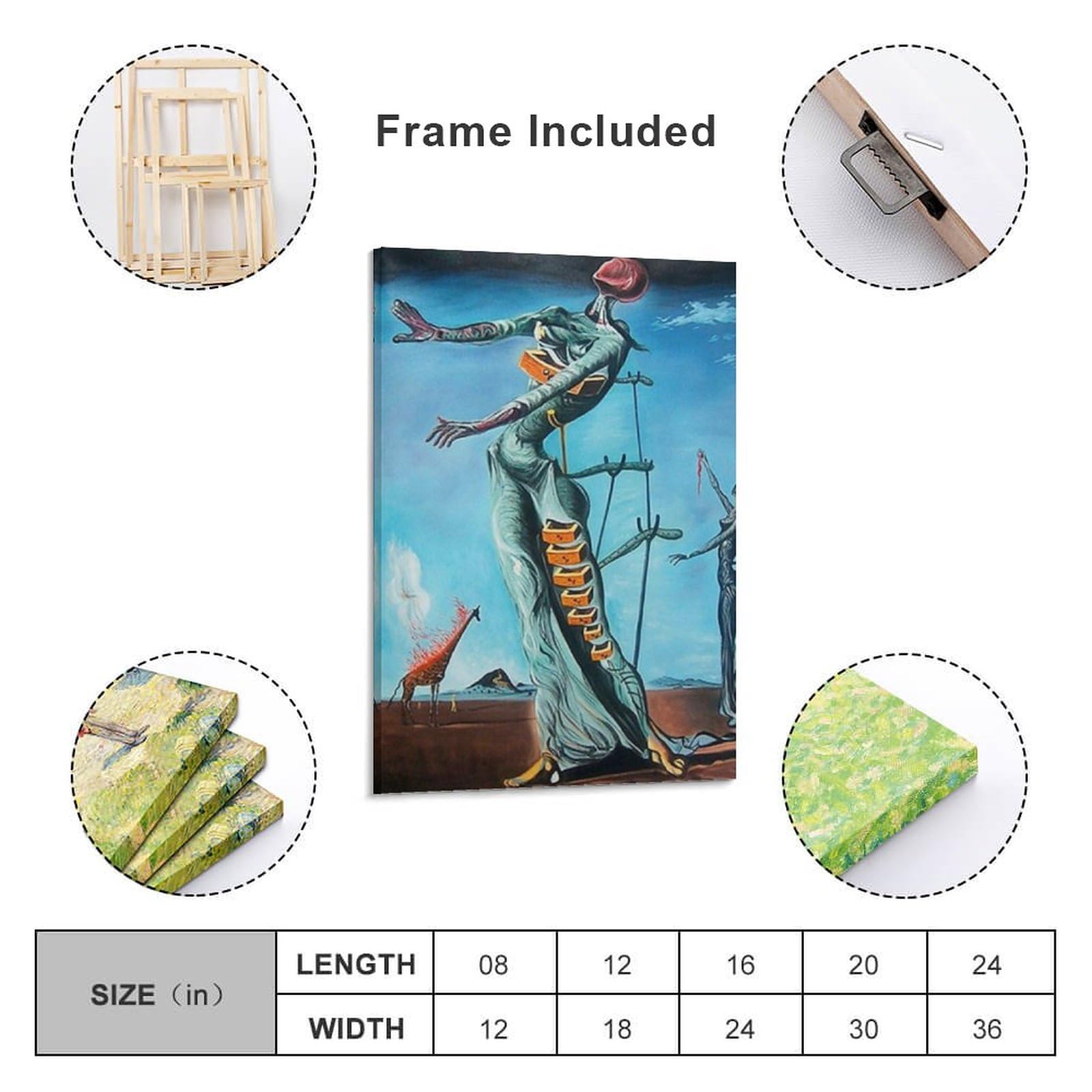 Amazon.co.jp: Salvador Daliサルバドール・ダリ《燃えるキリン