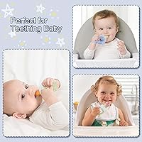 Vista 7 de KingKam - Moldes para paletas de leche materna para bebés y alimentador de frutas para bebés (2 unidades), contenedores de almacenamiento