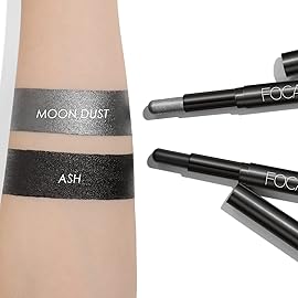 FOCALLURE 2 Pcs Cream Eyeshadow Stick,Brightener Eyeshadow Pencil Crayon,Highlighter Eye Shadow Stick Sets with Crease-proof Formula,Long Lasting Waterproof Eye Shadow Make Up,Smoky-night