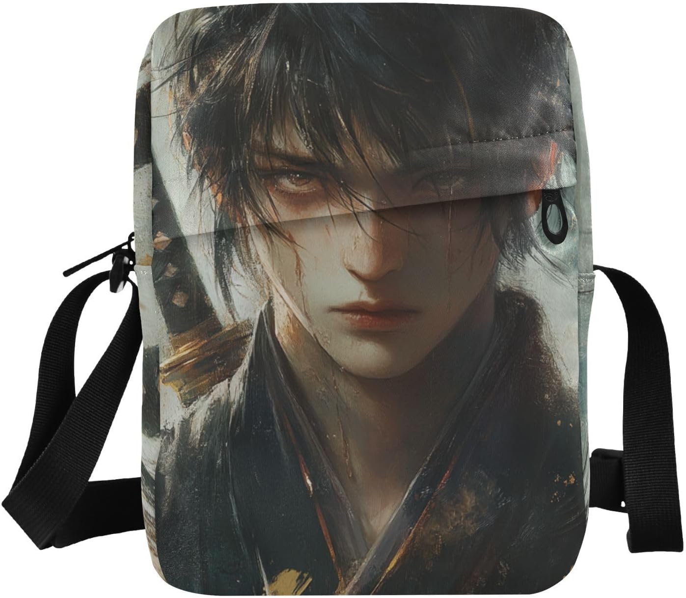 messenger bag for women crossbody Small Crossbody Bags For Women Croos Body Purses Shoulder Handbags Adjustable Strap for work Game Anime Playroom Japanese Samurai