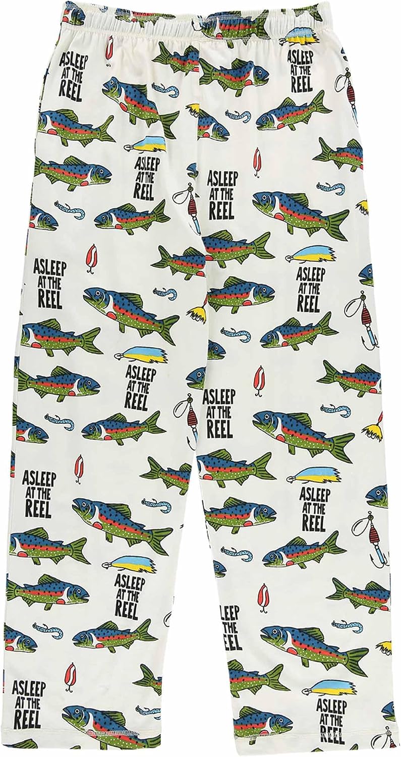 Lazy One Novelty Men's Pajama Pants, Pajama Bottoms for Men, Fishing PJ image 5