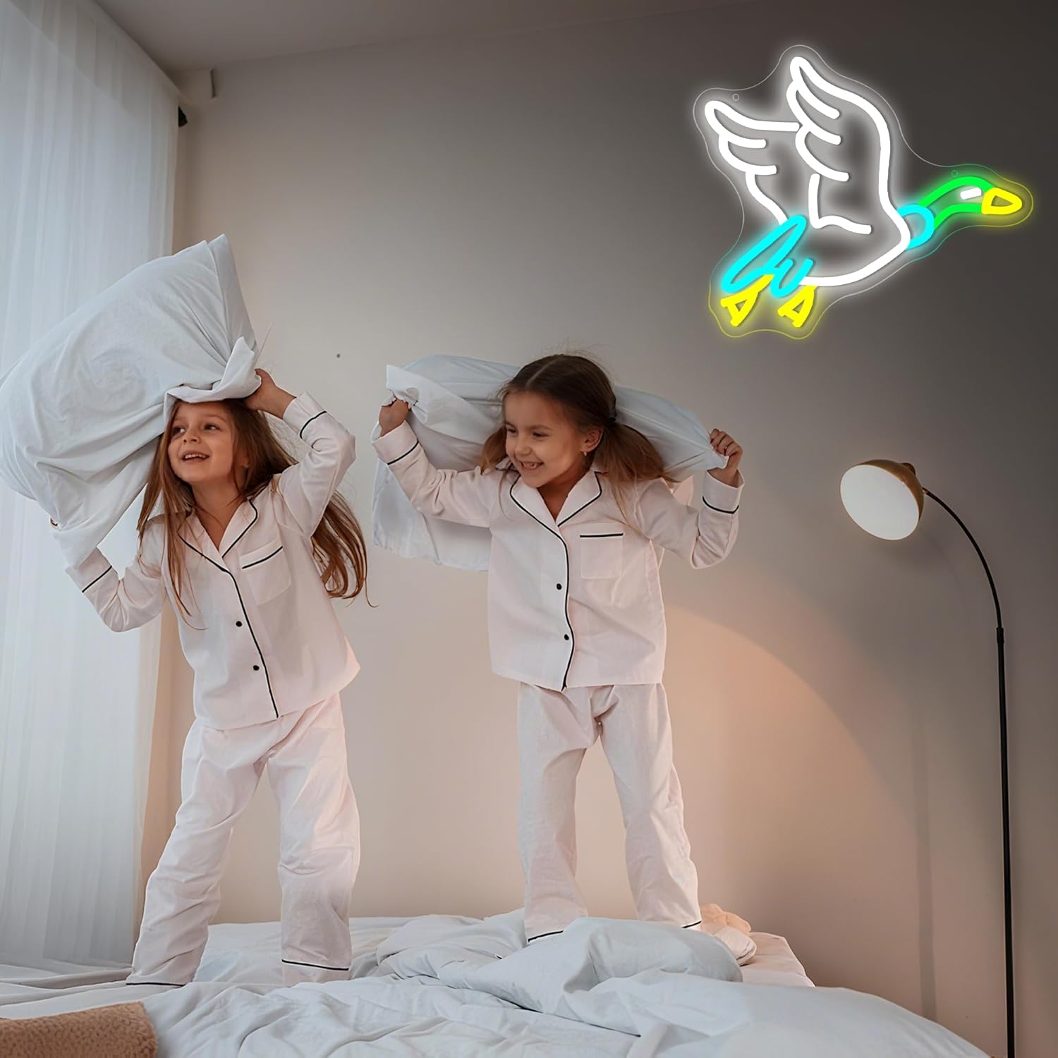 Mallard Neon Sign for Wall Decor Dimmable Duck Neon Light for Bedroom Animal LED Light Up Sign for Boy Room Party Man Cave Decoration Birthday Gifts for Hunting Lovers Art Size 13 * 11.4 In(TWP231)