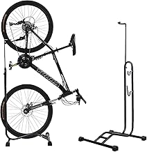 Esluve Bicycle Stand, Vertical, Horizontal, Dual-Purpose, Bicycle Bike Stand, Maintenance Stand, Adjustable Height, Cycle Stand, Bicycle Display Stand, Bicycle Fall Prevention, Outdoor, Indoor Storage