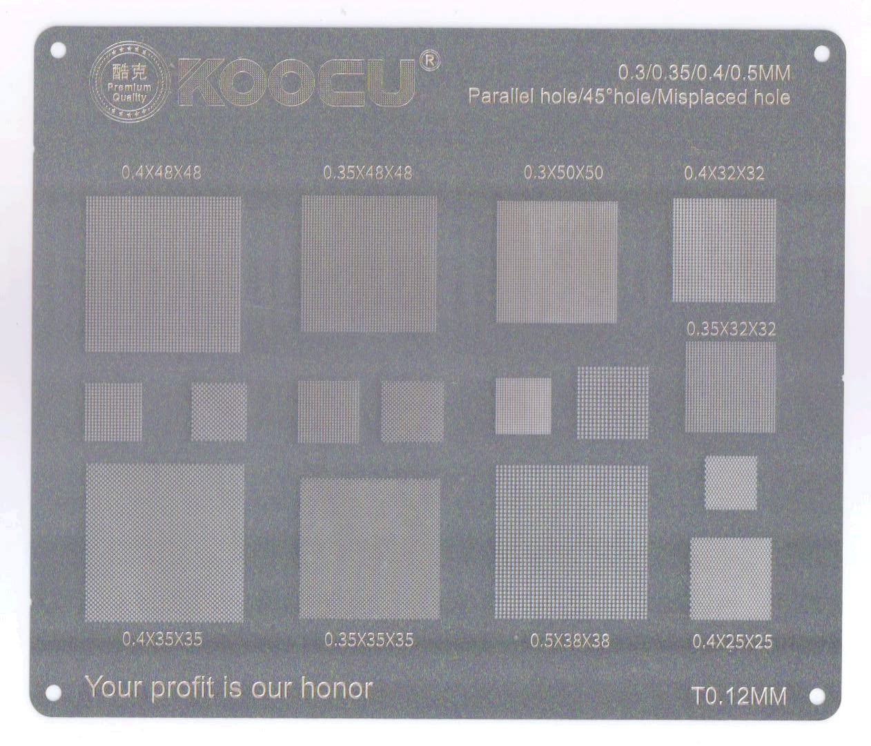 Buyyart 1Pcs Stencil Universal 0.3/0.35/0.4/0.5mm BGA Reballing Stencil Solder Net for OPPO Samsung CPU (B0BM7KGQL8) Amazon Price History, Amazon Price Tracker