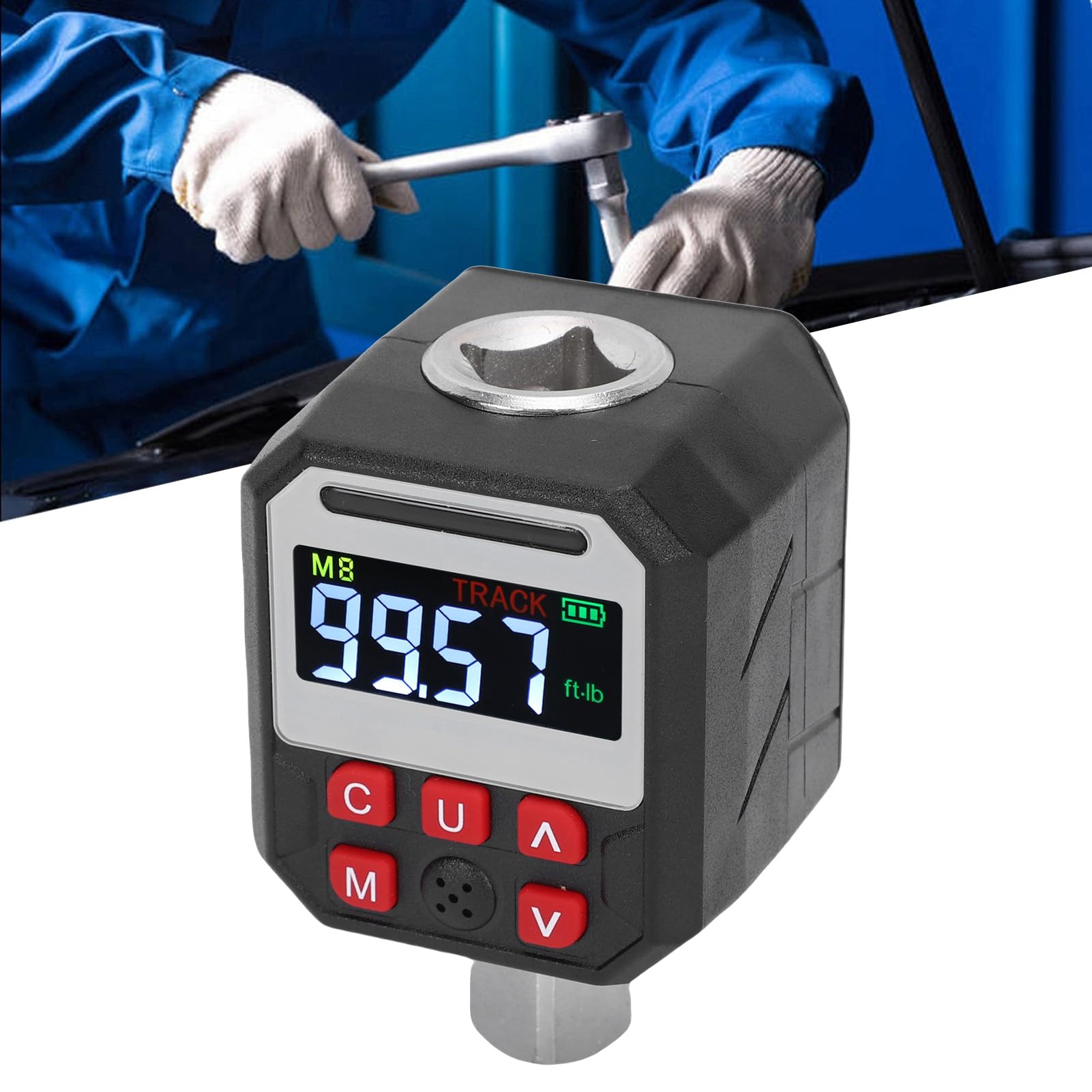 Cryfokt Cyfrowy Adapter Skrętny Dokładny Pomiar od 6,8 ​​do 135 Nm dla Profesjonalistów Przenośna Obudowa ze Stali Cr V