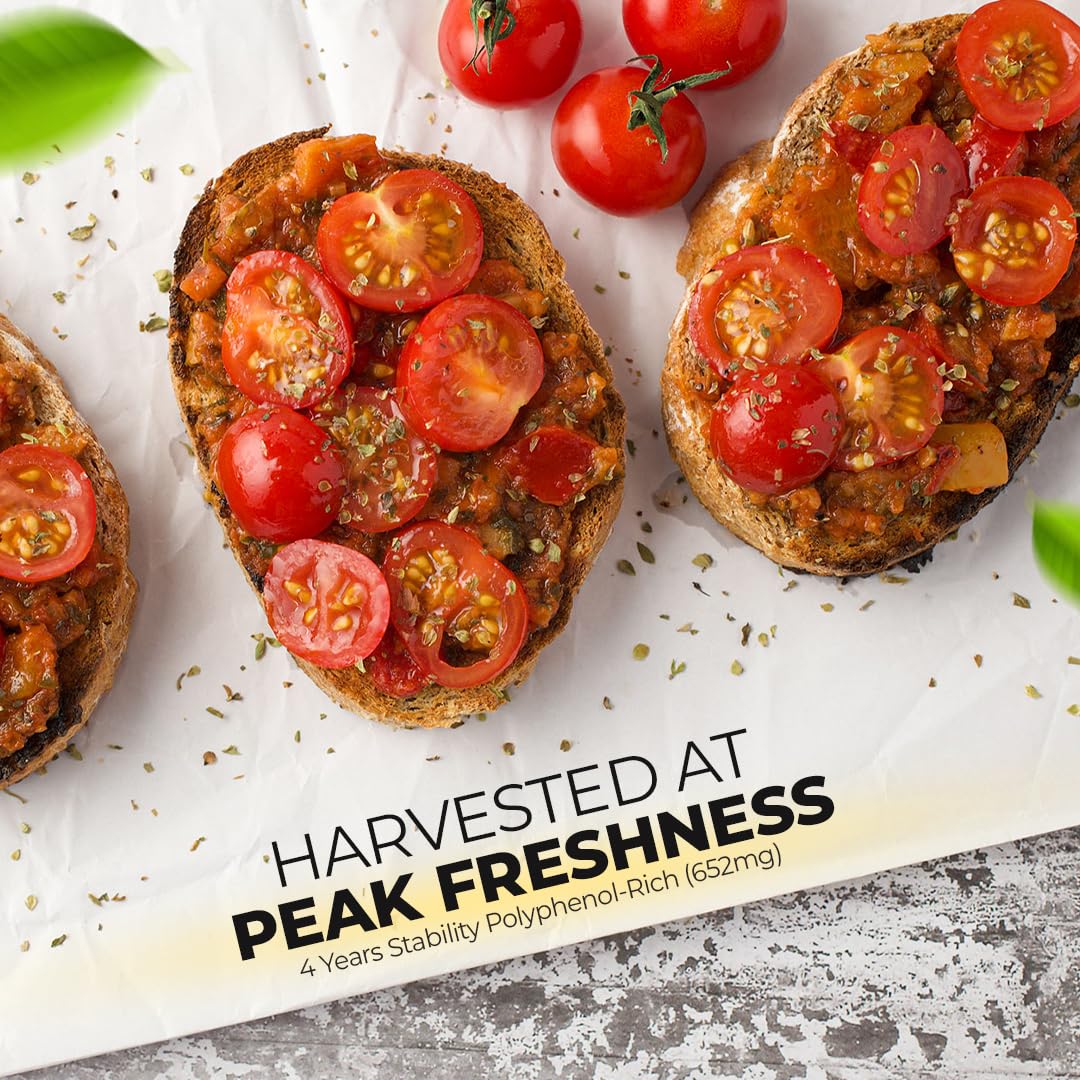 Morocco Gold Early Harvest Extra Virgin Olive Oil – Cold Pressed – Polyphenol Rich 652mg/kg EVOO Fresh Harvest Pure and Natural. 500ml/17 Fl Oz