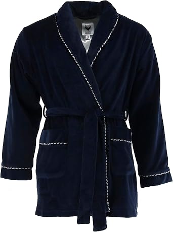 Mens Velour Smoking Jacket with Satin Lining