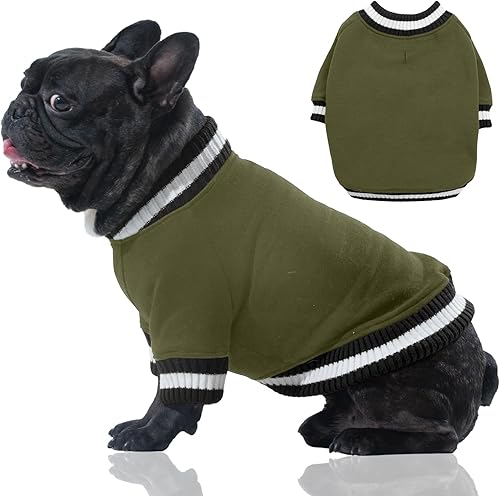 Miniatura 7 de FUAMEY Sudadera para perro, suéteres de invierno para perro, ropa cálida para perro, chaleco grueso para cachorros, suéter de forro polar suave para