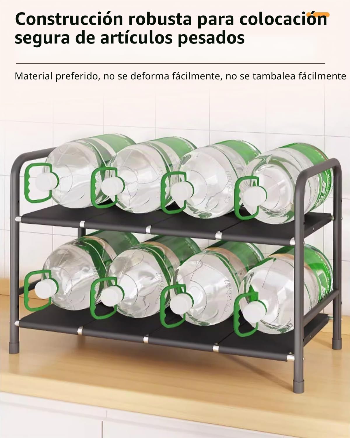 Estanterías Almacenaje para Cocina – Dimensiones Ajustables de 49 x 25 x (52,5~88) cm, Estante Extensible bajo Fregadero en Acero Inoxidable, Organizador Armario (8 Paneles)