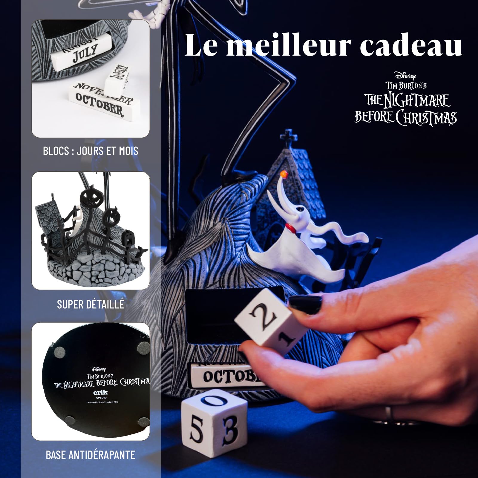 Grupo Erik - Calendrier Perpétuel Disney, L'Étrange Noël de Mr Jack | Figurine Calendrier, Calendrier 3D, pour Enfant, Cadeaux Geek