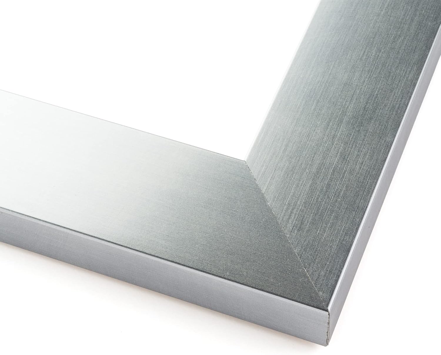 27x39 Silver Metallic Wood Frame 'Brushed Steel' Medium
