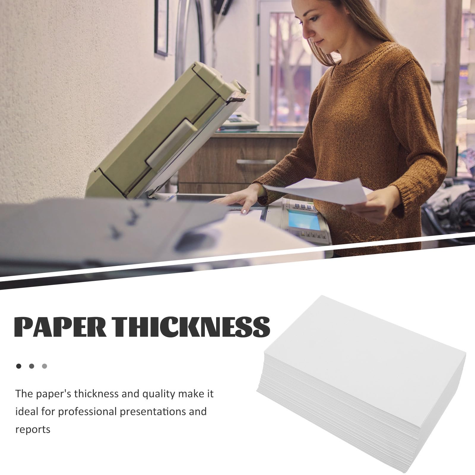 Kichvoe Multifunktionspapier Reißfest und Knickfest Blatt Weißes 500 aus Papier Kartonpapierbögen für Basteln und Scrapbooking für Büro und Druck