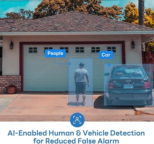 Miniatura 4 de Tenda Cámara de seguridad Wi-Fi 2K QHD para exteriores, enchufe de 4MP, cobertura completa de 360°, visión nocturna a color, detección de movimiento
